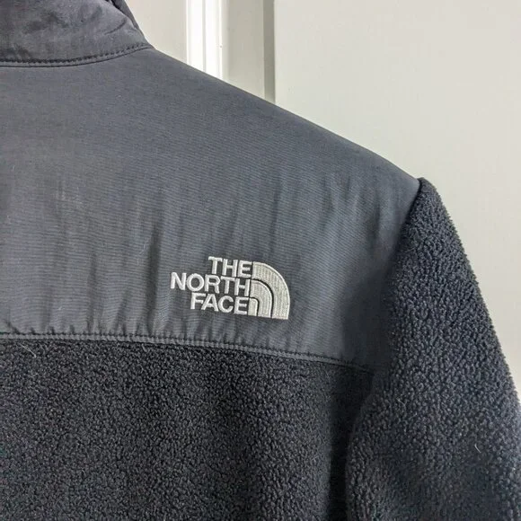 North Face Fleece Jacket Girls XL Black Polartec Denali Full Zip Sweater Coat